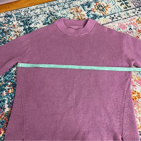 New Lululemon Merino Wool Blend Crewneck Ribbed Sweater Sz 4 Velvet Dust Purple - Picture 10 of 11